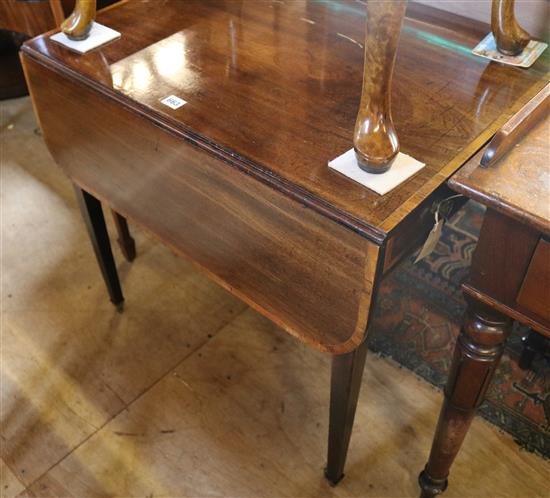 George III banded mahogany pembroke table